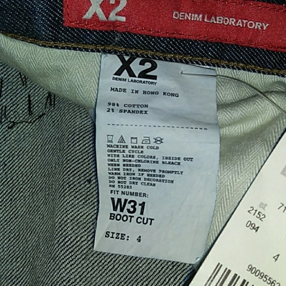 NWT Express X2 Embroidered Floral Detail Distressed Denim Boot Cut *SALE PRICE* - Picture 6 of 8